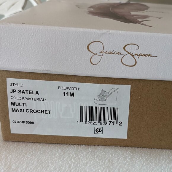 NIB (New In Box) Jessica Simpson Satela Cork Wedge Crochet Sandals - Size 11 - Picture 9 of 9